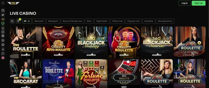 HolyLuck live dealer games