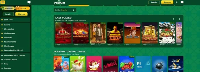 Pokerbet casino games