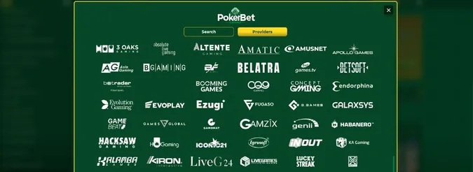 Pokerbet game providers