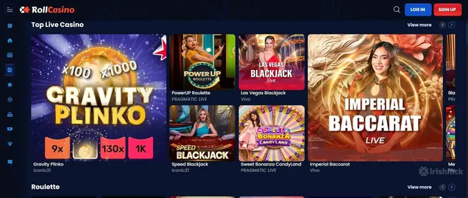 Roll casino live dealer games