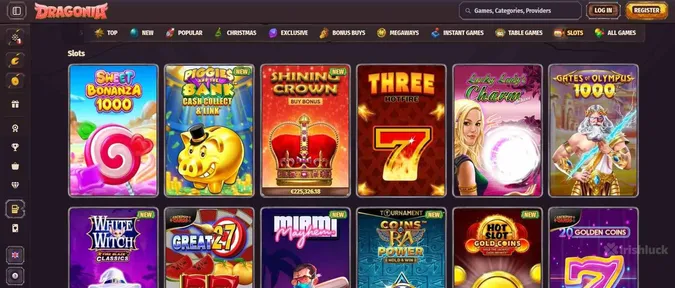 Dragonia Casino collection of casino games