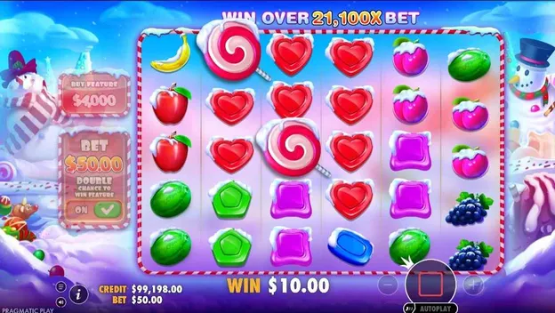 Gameplay of sweet bonanza xmas slot