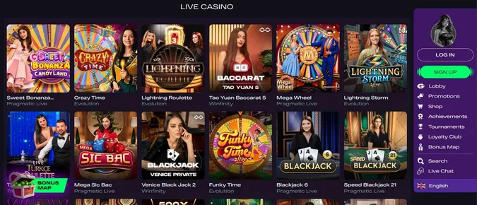 GlitchSpin Casino live dealer games