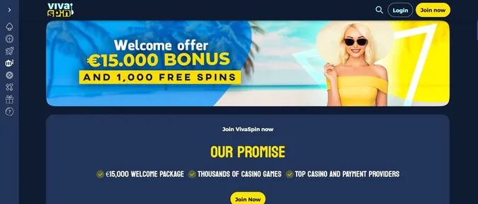VivaSpin Casino welcome offer