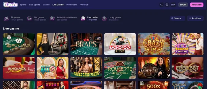 Rizzio live dealer games