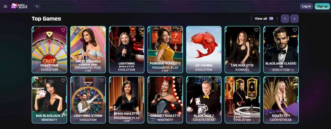 NeedforSlots live dealer games