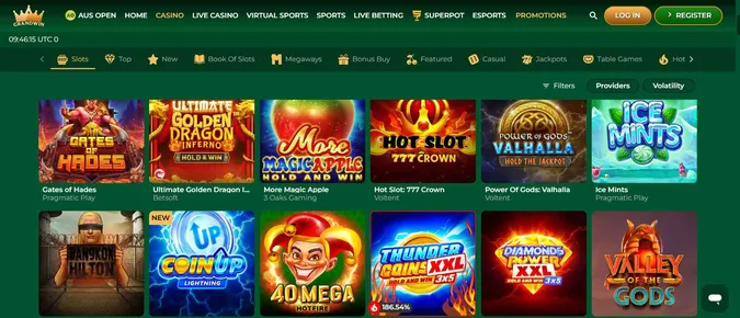 Grandwin casino collection of casino games