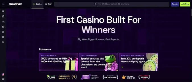Immerion Casino promotions and bonuses
