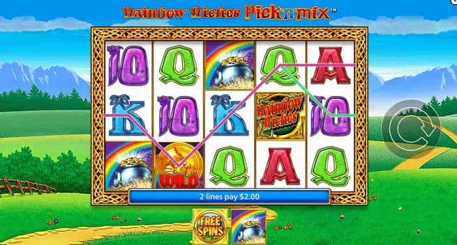Bonus round of Rainbow Riches Pick 'N' Mix Slot