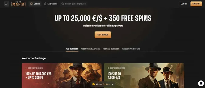 Slot Mafia Casino welcome offer