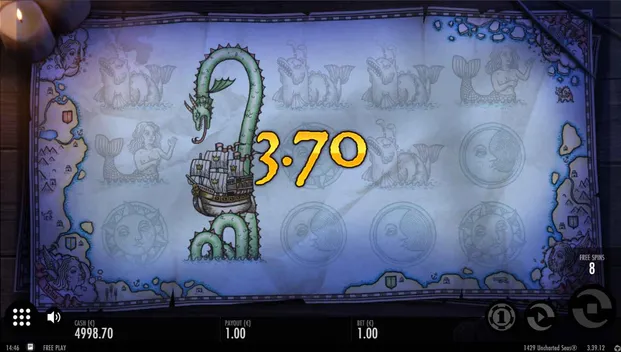 Free spins feature of 1429 Uncharted Seas