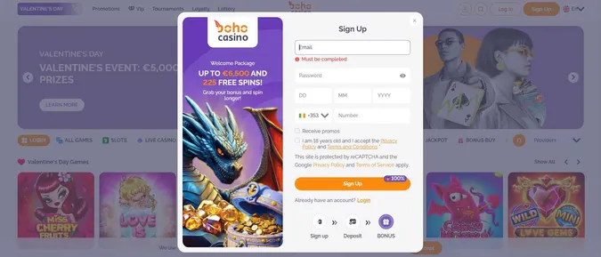 Boho Casino welcome offer