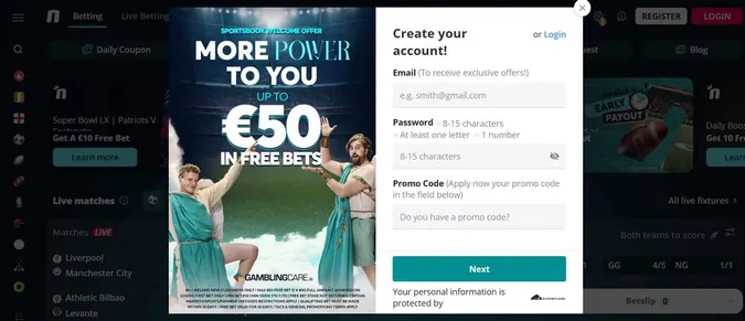 Novibet Sportsbook welcome offer
