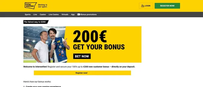 Interwetten Casino welcome offer