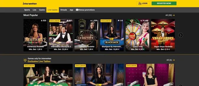 Interwetten live dealer games