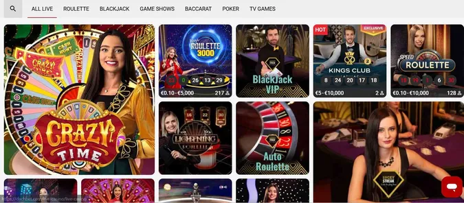 DachBet live casino games