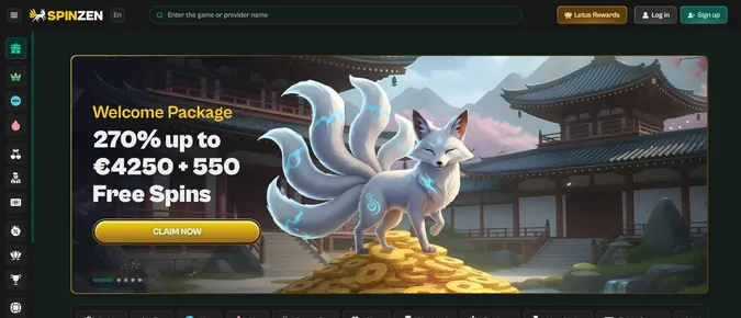 Spinzen Casino welcome offer
