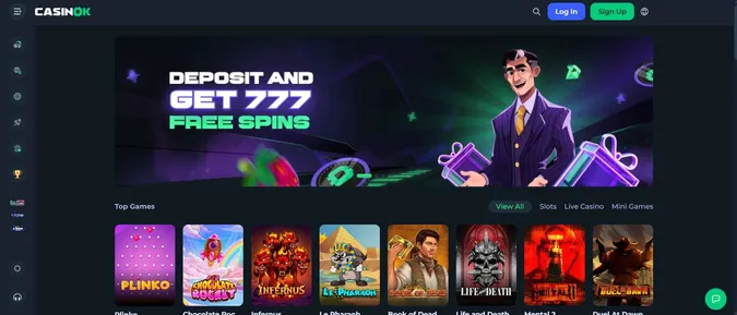 CasinOK Casino Welcome offer