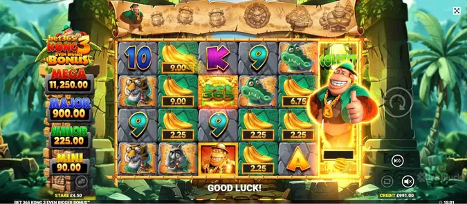 gameplay of Kong 3 Even Bigger Bonus slot