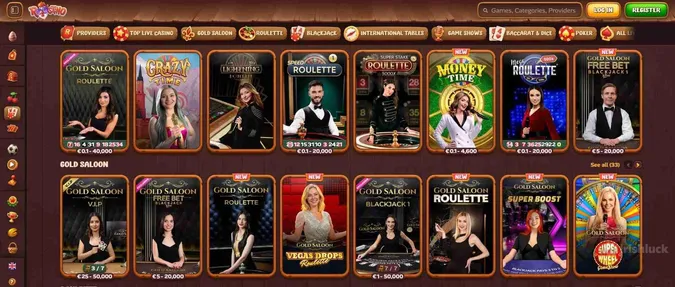 Roostio live dealer games