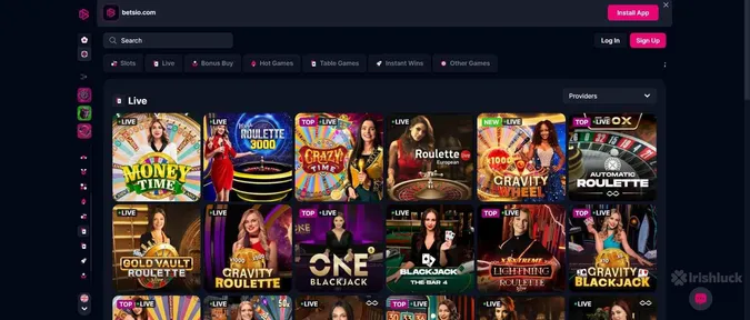 Betsio.com live casino games