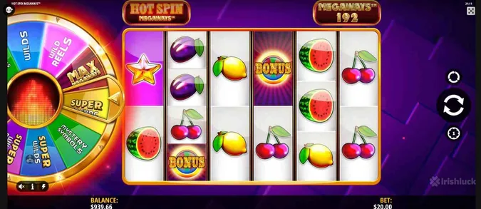 Symbols of Hot Spin Megaways slot