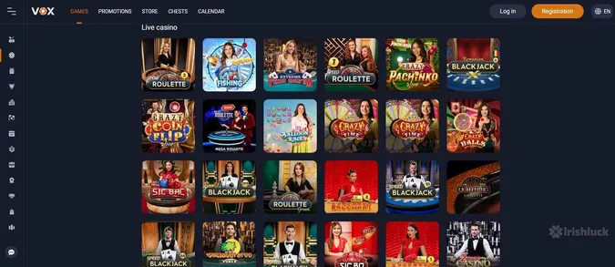 Vox casino live dealer games