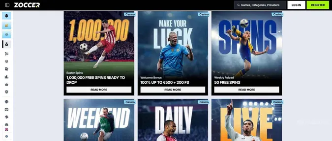 Zoccer Casino Bonuses and Promotions