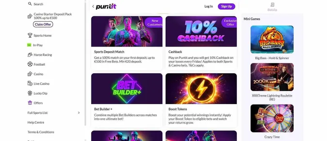 Promotions at Puntit sportsbook