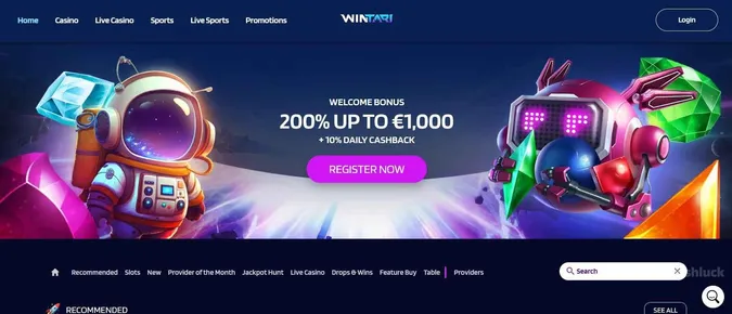 Wintari Casino welcome offer