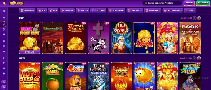 midarion collection of casino games