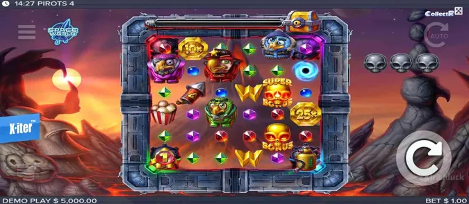 bonus game inferno on pirots 4 slot game