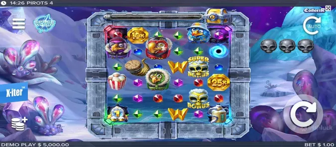 bonus game frozen fury on pirots 4 slot game