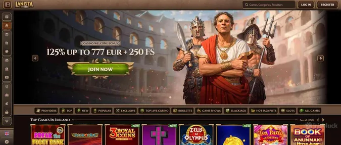 Lanista Casino welcome offer