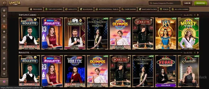 Lanista live casino games