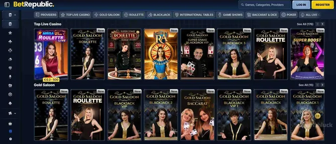 betrepublic casino live casino games