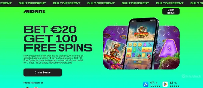 welcome offer at Midnite casino