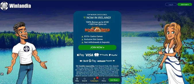 welcome offer at Winlandia casino
