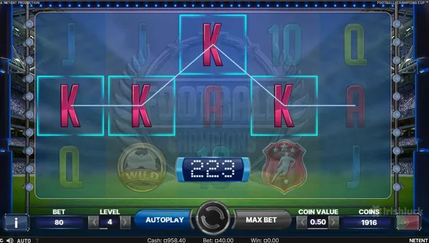 symbols of football champions cup slot game