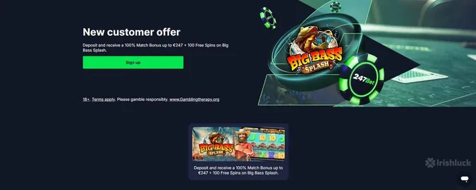 247Bet casino welcome offer