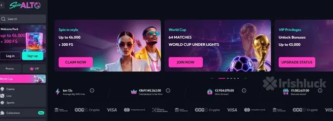 SpinAlto home page