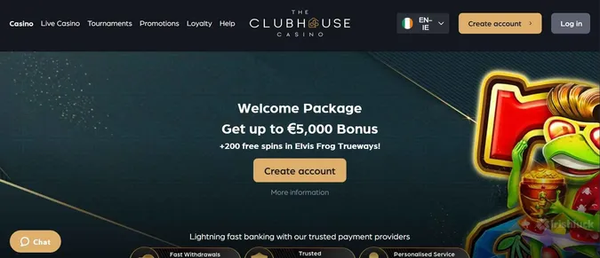 clubhouse casino welcome package