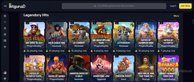 bitguruz casino slot collection