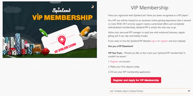 Spinland Casino VIP Ireland 2021