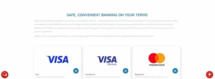 Royal Vegas Casino Payment Methods Online Casino Visa Mastercard Maestro Safe Payment Methods Irish Online Casinos