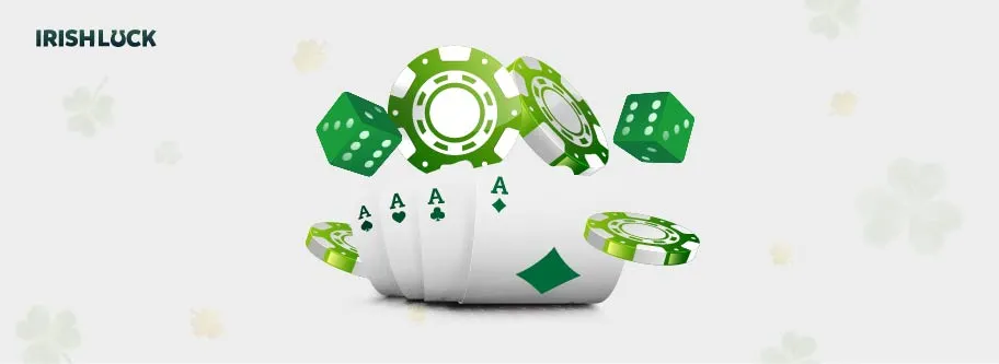 image of three aces with dice and chips
