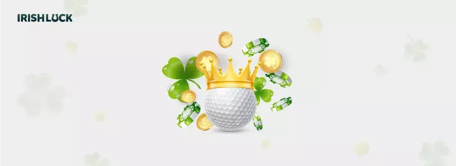 image of a white golf ball with golden crown