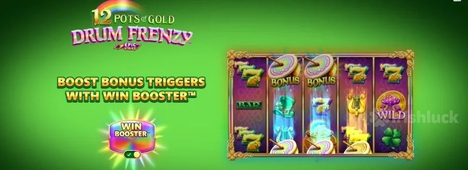 12 pots of gold Drum Frenzy slot