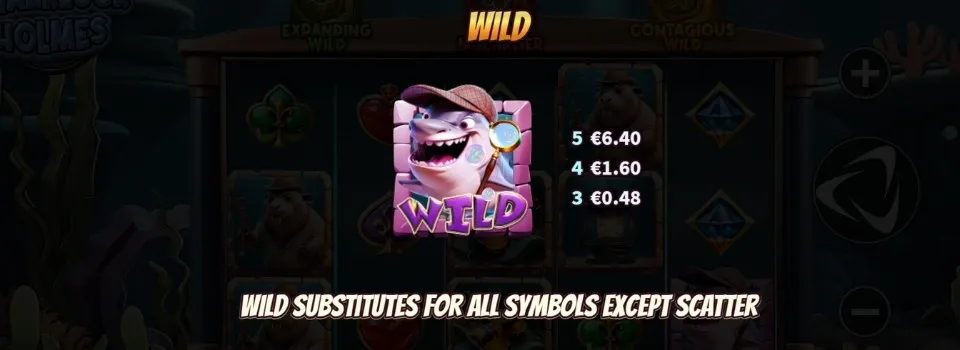 Sharkluck Holmes wild symbol