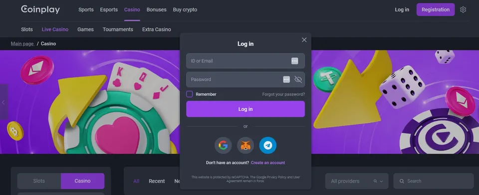 coinplay casino log in